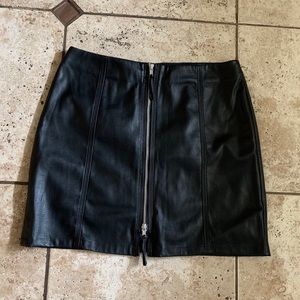 H&M faux leather mini skirt